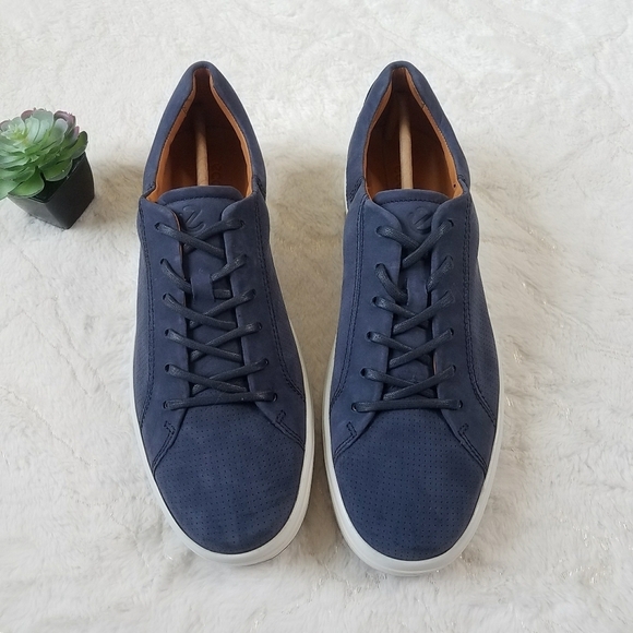 ECCO Soft 7 Men's Suede Low-Top Sneakers - Picture 2 of 11